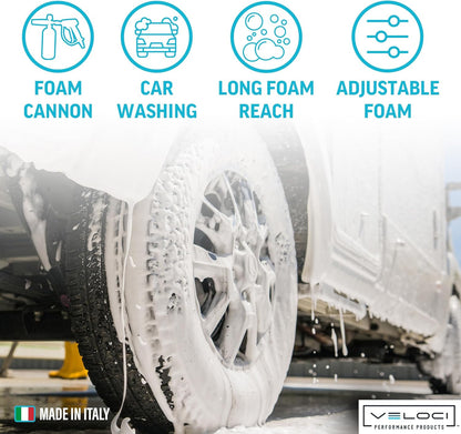 PF22 Foam Cannon with Wide Mouth Bottle, 16 oz. Car Wash Soap Included