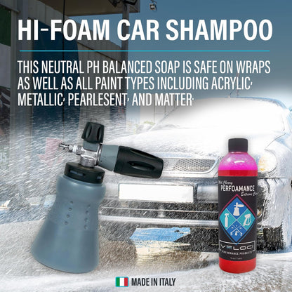 PF22 Foam Cannon with Wide Mouth Bottle, 16 oz. Car Wash Soap Included