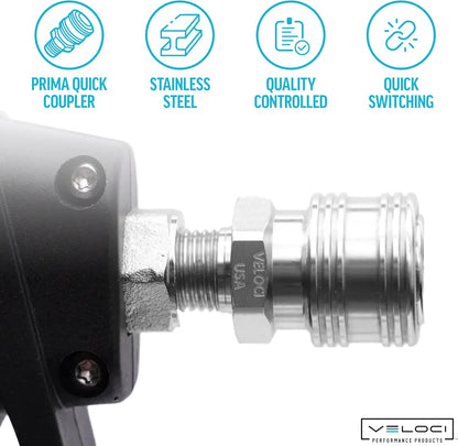 Prima 1/4" Stainless Steel Male NPT for Pressure Washer Attachments