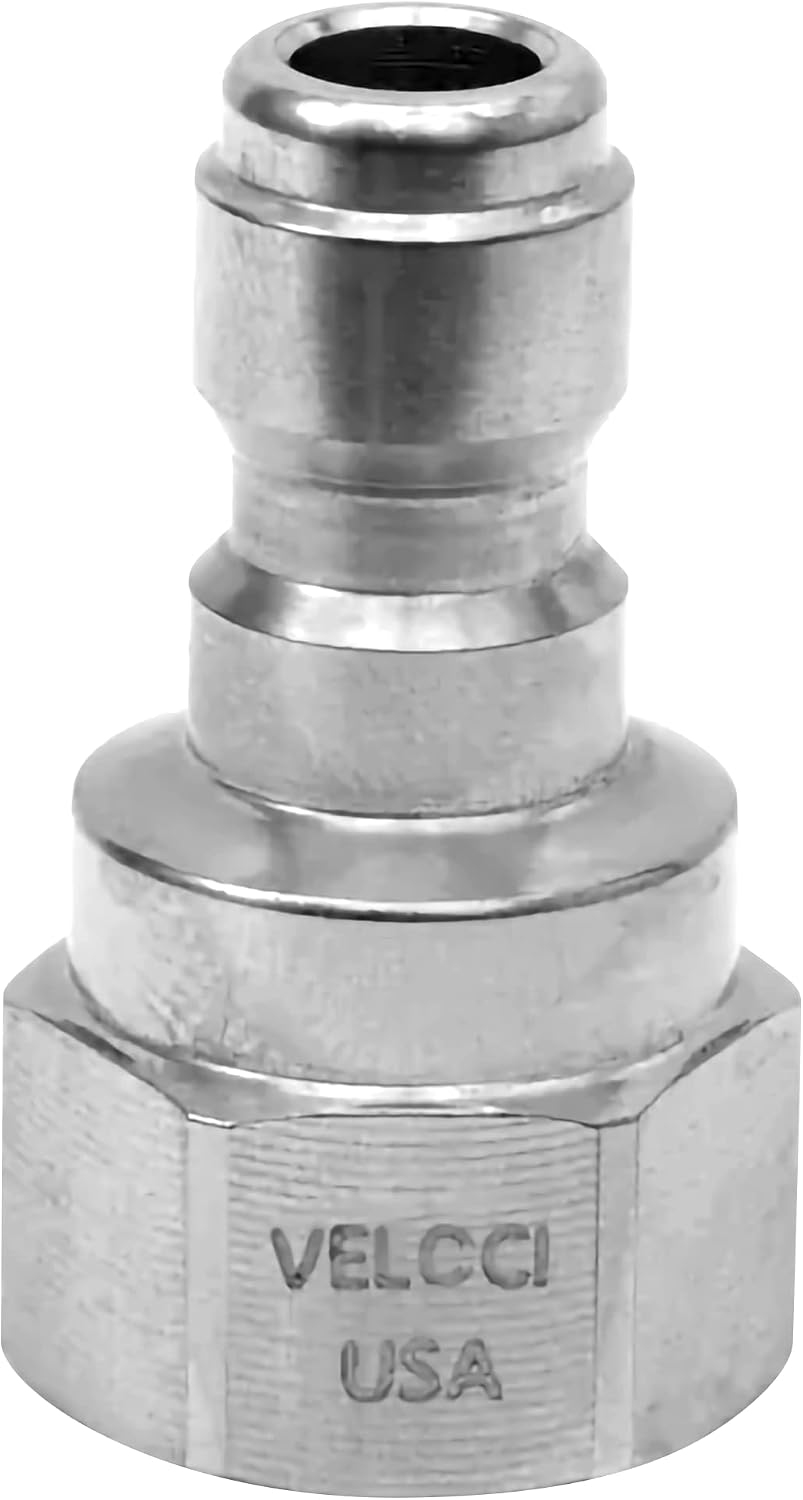 Veloci Prima 1/4" Stainless Steel Female NPT Quick Coupler Plug