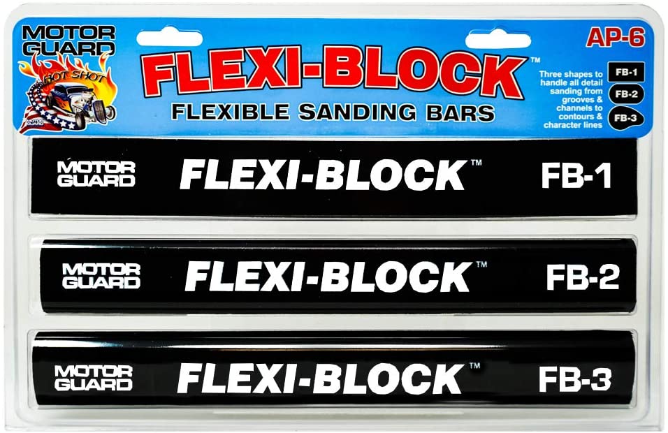 AP-6 Flexi-Block Sanding Bars Assortment Kit, 3 Pack