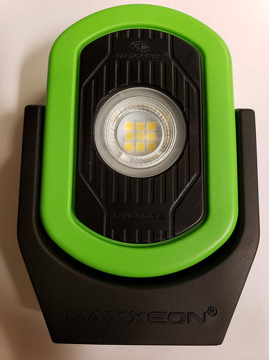 MXN00811, HiVis Green, 720 Lumens, USB Rechargeable LED Cyclops Workstar Work Light