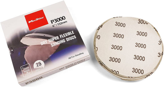 6" Sanding Discs Sandpaper Assortment 25pcs/Pack (3000 Grit)