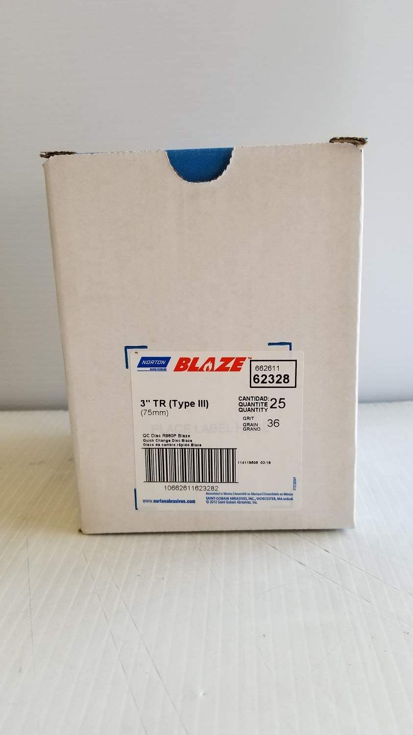 62318 2 in. Norton Sg Blaze Speed-Lok Tr Discs44; Grit 3644; QT. 25