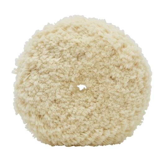 Farécla 8 in. Beige Single-Sided Buffing/Polishing H&L Super Cut Wool Pad