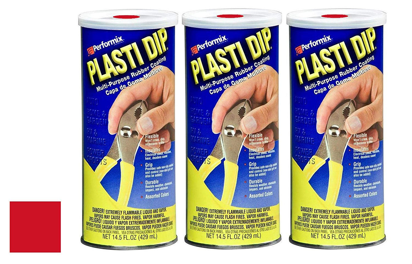 Mulit-purpose Red Synthetic Rubber Coating 14.5 Oz - 3 Pack