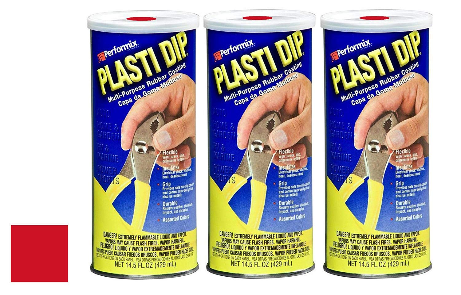 Mulit-purpose Red Synthetic Rubber Coating 14.5 Oz - 3 Pack