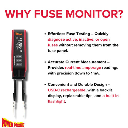 PPFUSE Fuse Monitor - Circuit Tester for Mini, Maxi & ATC Fuses