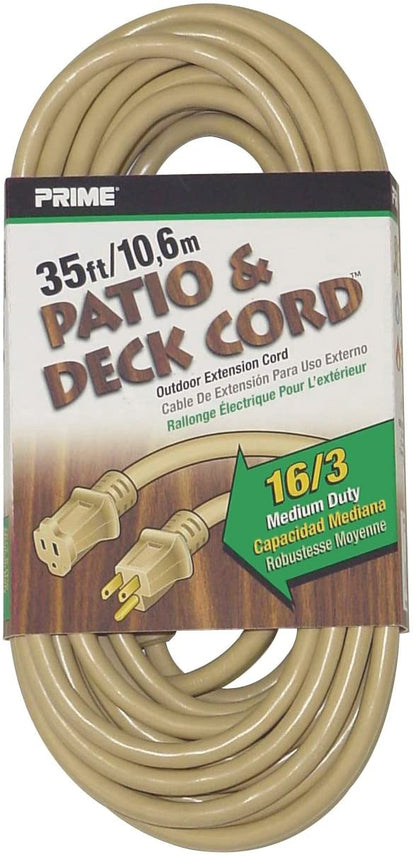 EC884627 16/3 SJTW Landscape Extension Cord, 35 Feet (Beige)