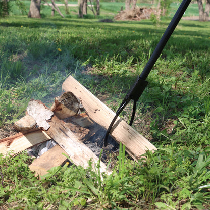 36� Inch 3 Prong Spring Handle Campfire Wood Log Grabber Fire Tongs