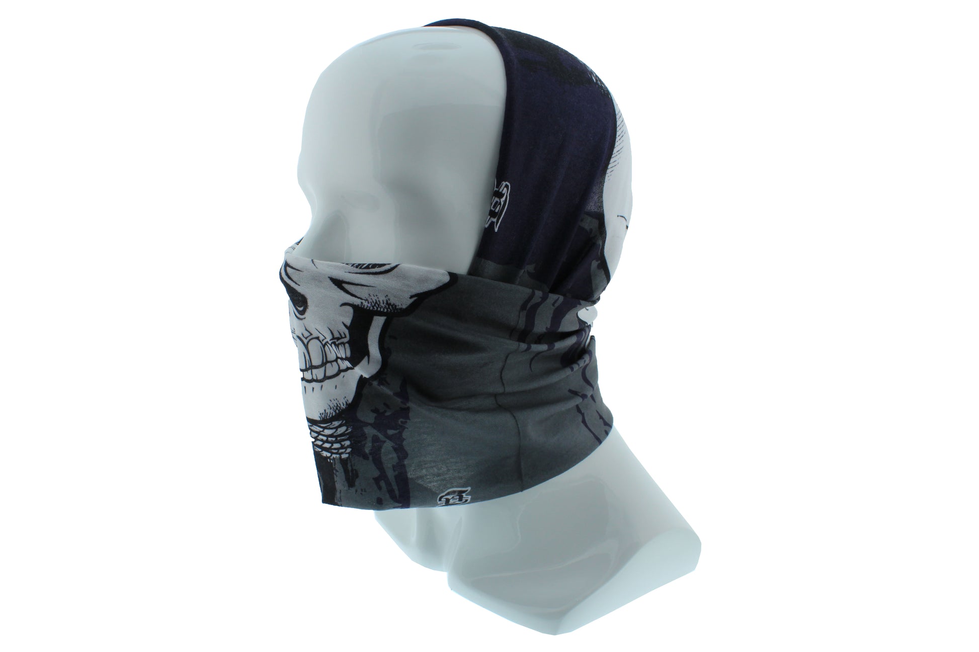 Purple and Black Skull Seamless Wide Tube Bandana Balaclava Face Mask