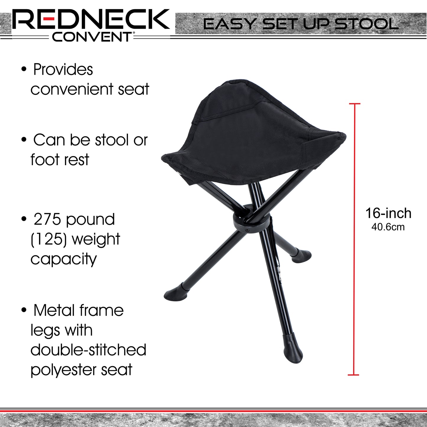 Folding Camping Stool Tripod - 3 Legged Ultralight Backpacking Chair