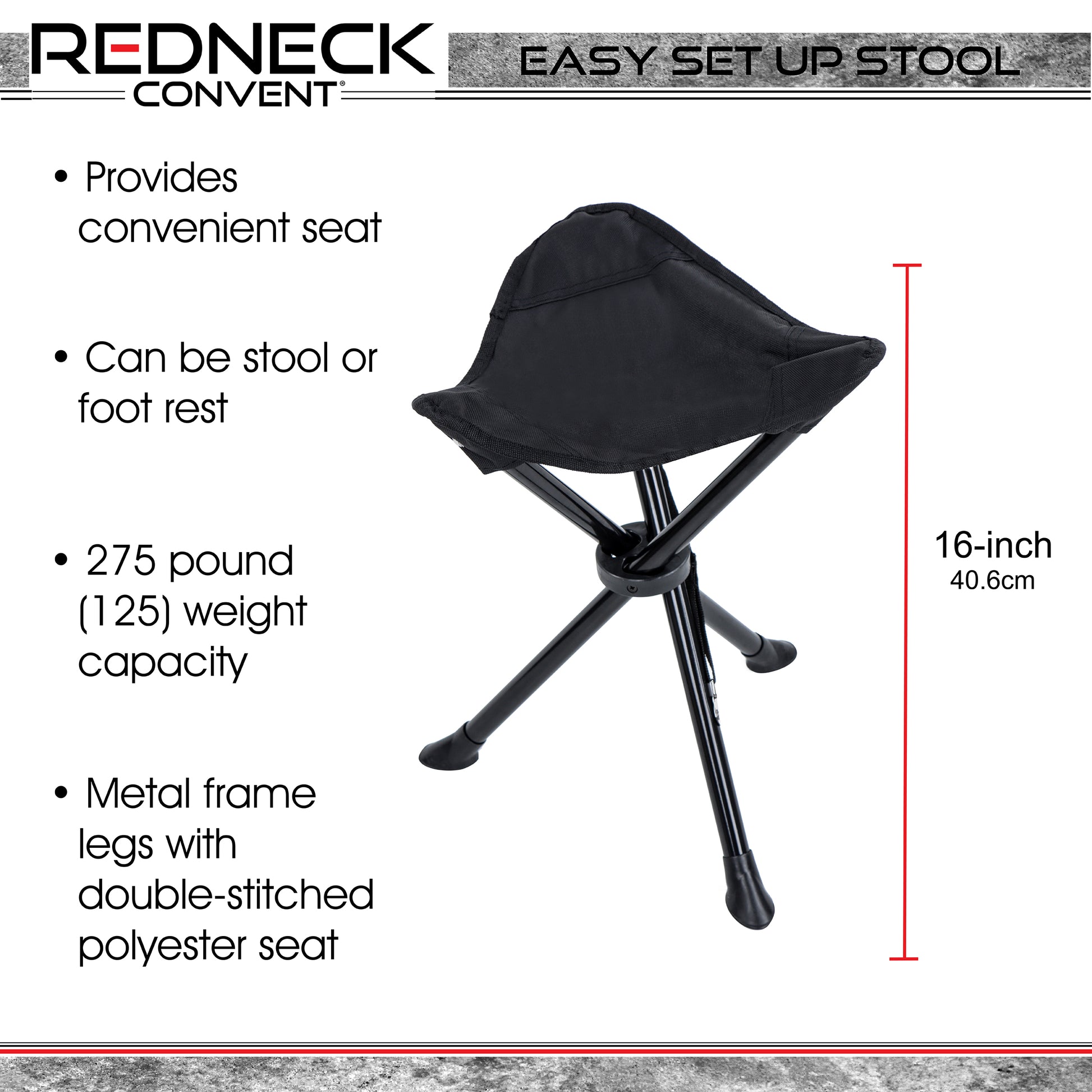 Folding Camping Stool Tripod - 3 Legged Ultralight Backpacking Chair