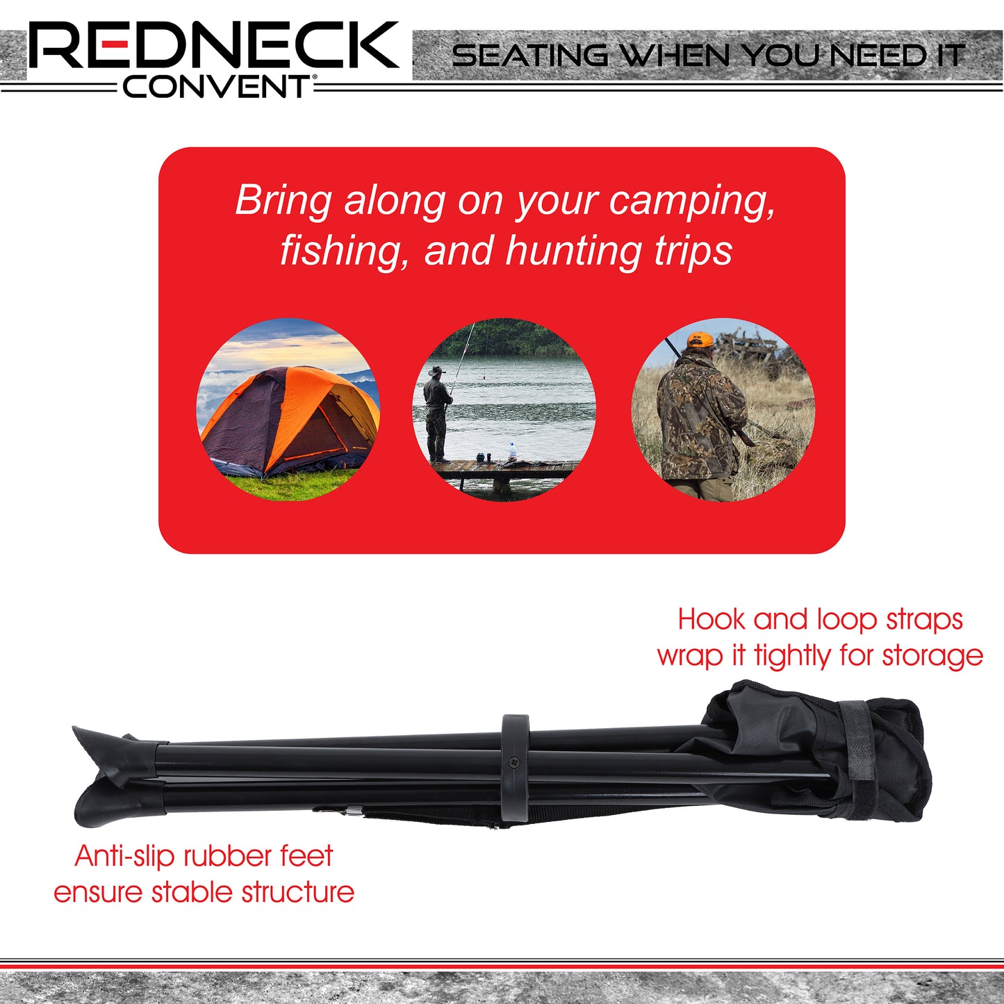 Folding Camping Stool Tripod - 3 Legged Ultralight Backpacking Chair