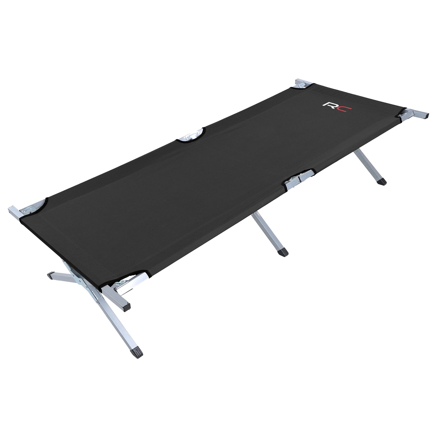 Portable Camping Cot Adult Folding Bed - Black 6.2ft Sleeping Cot
