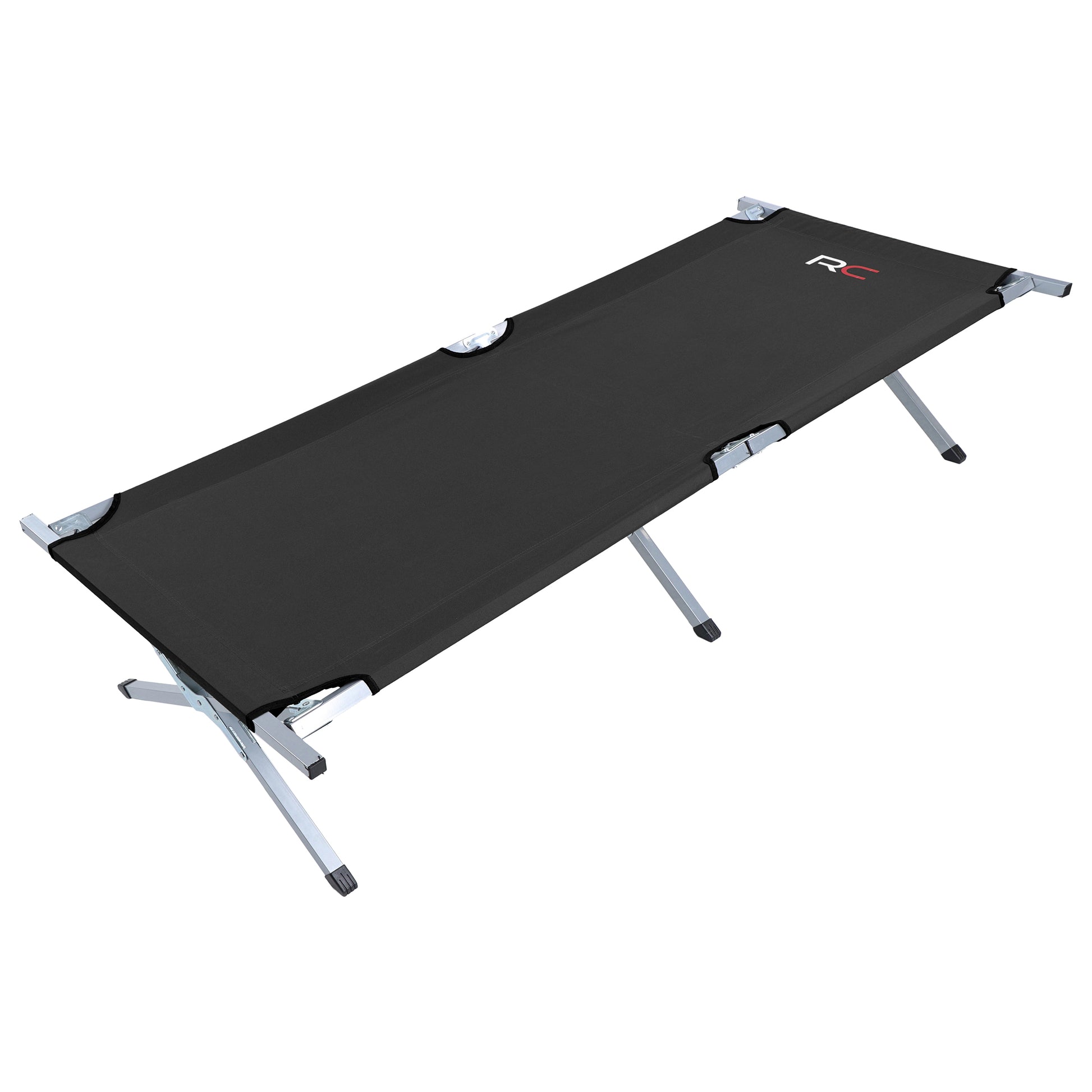 Portable Camping Cot Adult Folding Bed - Black 6.2ft Sleeping Cot
