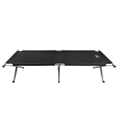 Portable Camping Cot Adult Folding Bed - Black 6.2ft Sleeping Cot