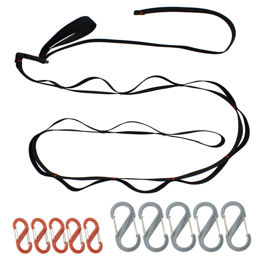 Tent Organizer Line Kit - 5ft Camping Tent Gear Line and Hanging Hooks