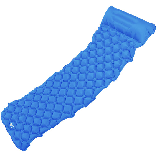 Camping Sleeping Mat - Blue Inflatable Camping Pad and Air Pillow