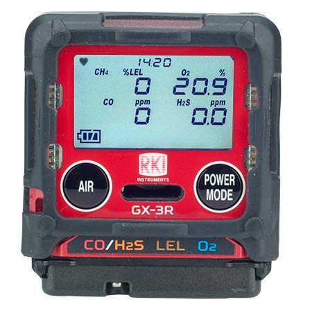 72-RA-C GX-3R LEL / O2 / H2S / CO with Li-Ion Battery Pack and 100-240 VAC