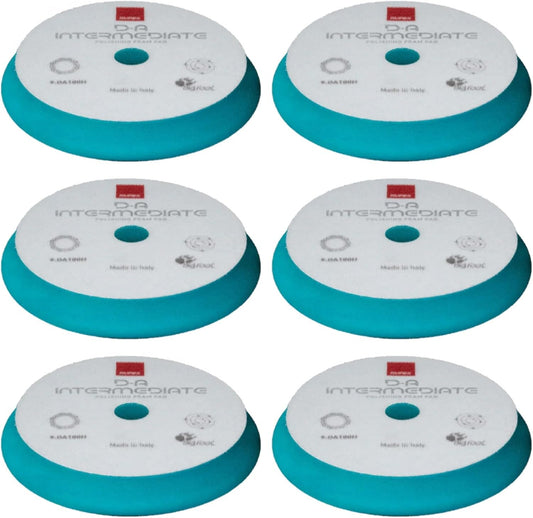 9.DA100B Set of Six (6) D-A Intermediate Foam 4” Orbital Polishing Pads