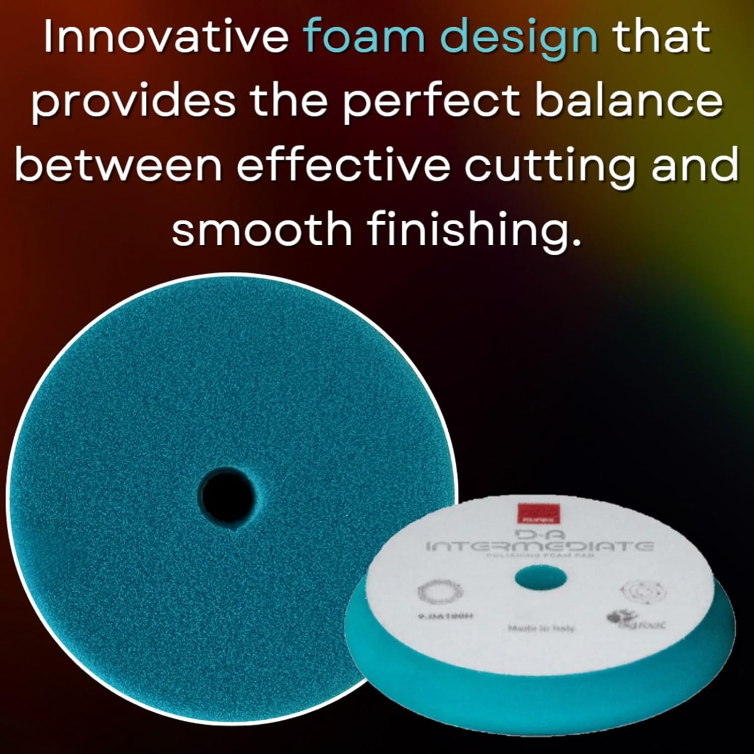 9.DA100B Set of Six (6) D-A Intermediate Foam 4” Orbital Polishing Pads
