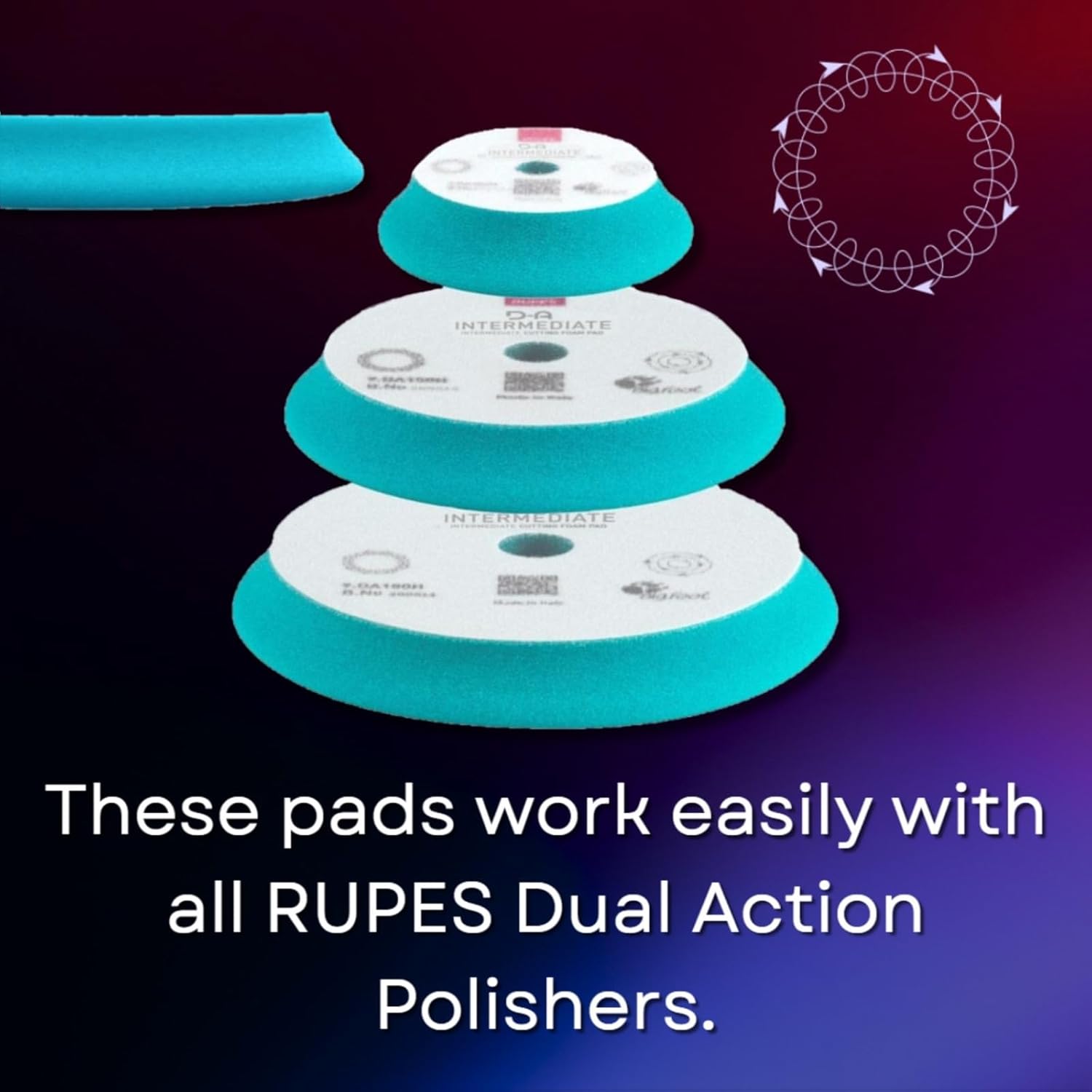 9.DA150B 6PACK D-A Intermediate Foam 6” All Dual Action Polishers -Smooth