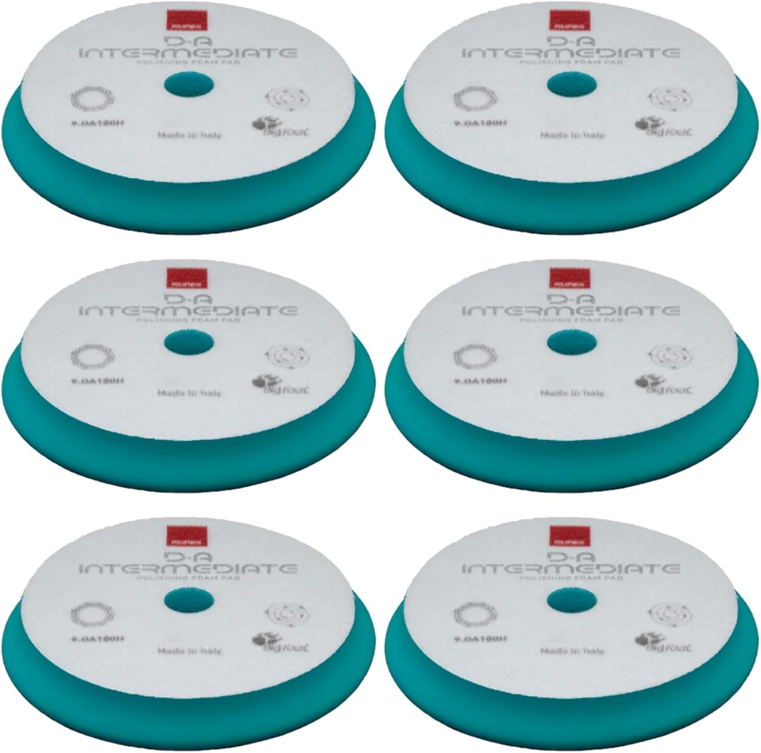 9.DA180B Set of Six (6) D-A Intermediate Foam 7” All Dual Action Polishers