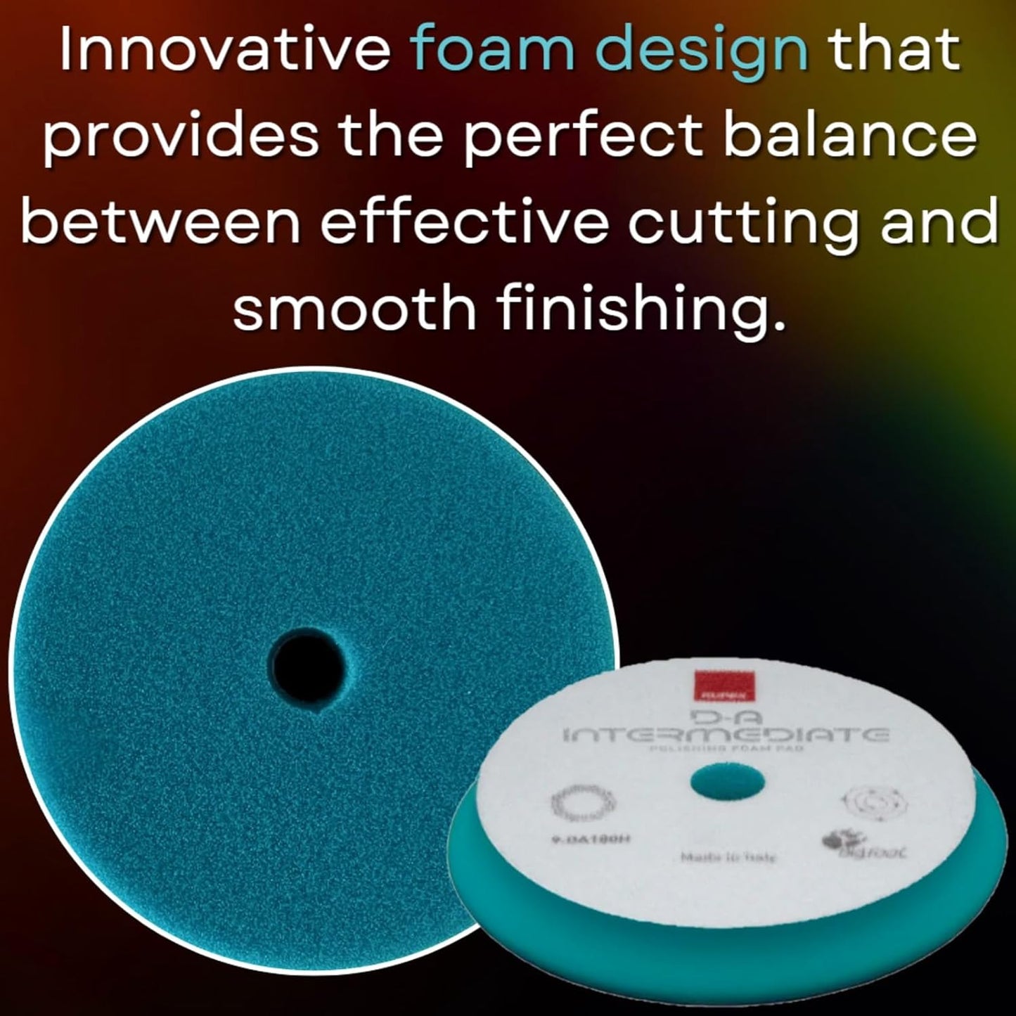 9.DA180B Set of Six (6) D-A Intermediate Foam 7” All Dual Action Polishers