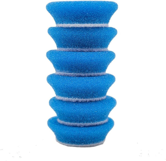 Coarse Random oribital Foam Pads (Blue) Ø 34/40mm, 6 pcs