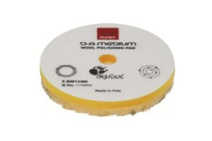 9.NW130M Yellow Wool Polishing Pad, Precision Pro Medium - Ø 130mm Single Pad
