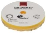 9.NW80M Yellow Wool Polishing Pad, Precision Pro Medium - Ø 80mm Single