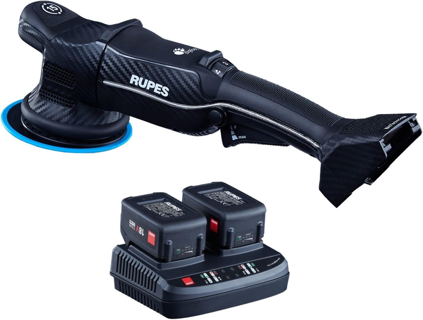 HLR15 BigFoot iBrid Random Orbital Cordless - Dual Charger & 2 Batteries