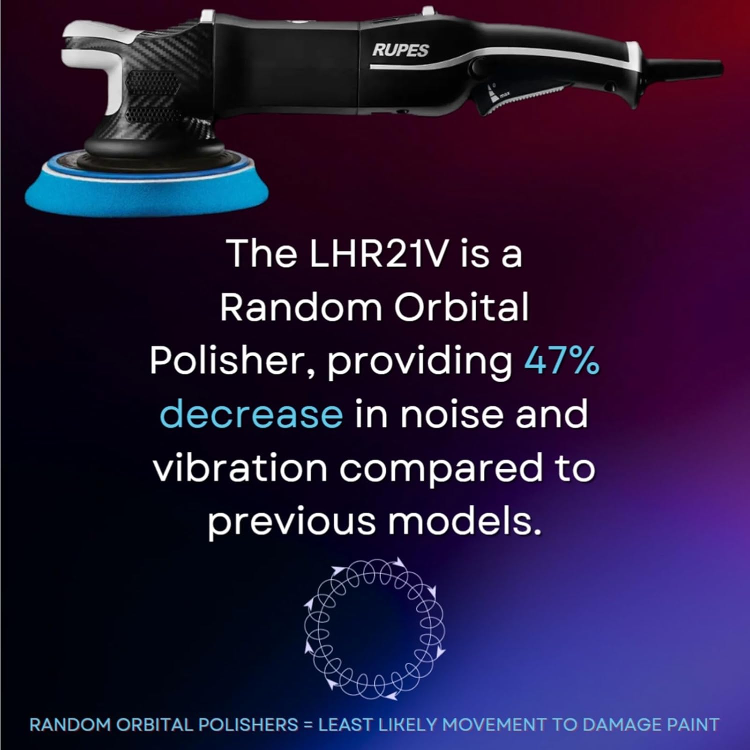 LHR21V Single BigFoot Mark V Random Orbital Polisher - Stable Grip