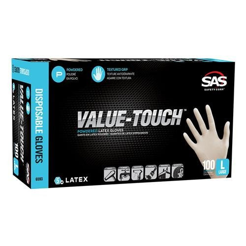 Latex Value-Touch Powdered Disposable Glove, Large(Pack of 1000)