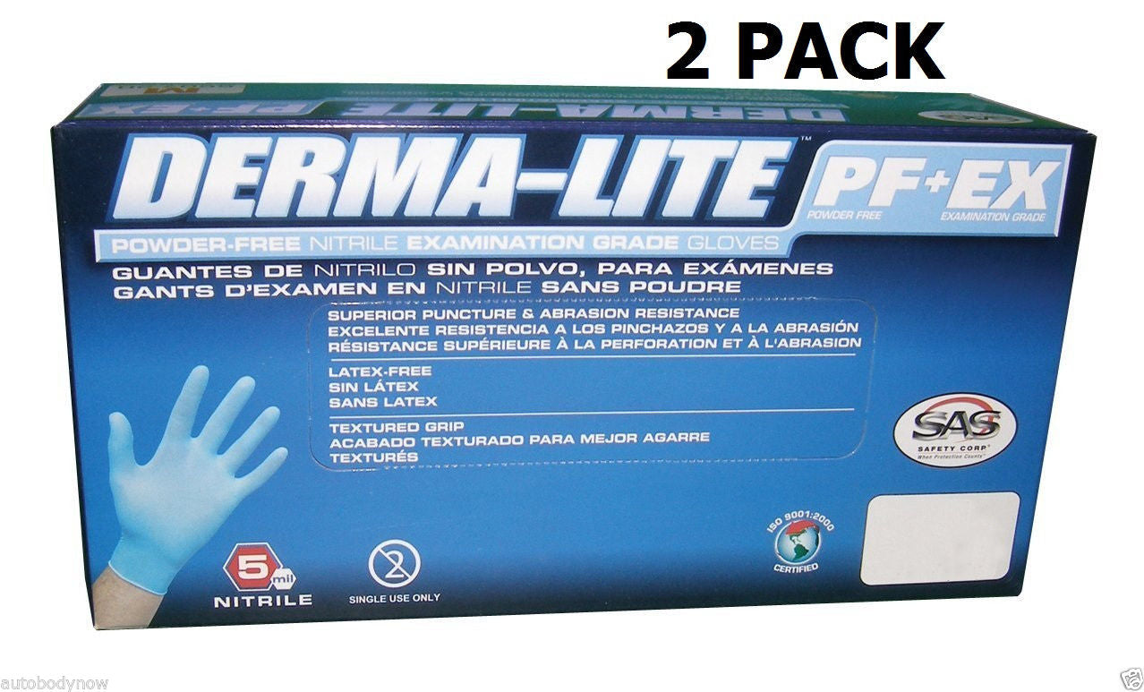 Derma-lite Lightly Powdered Nitrile Gloves Large