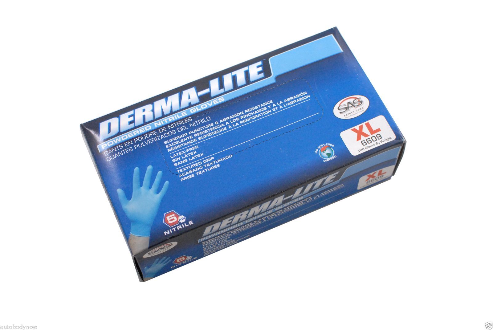 Derma-lite Lightly Powdered Nitrile Gloves