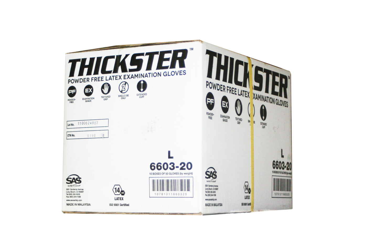 Thickster Lightly Powdered Latex Exam Grade Gloves