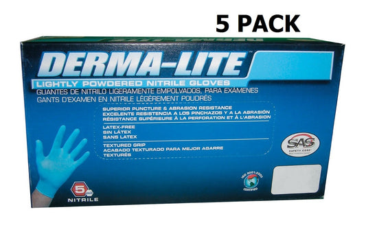 Derma-Lite Lightly Powdered Nitrile Gloves
