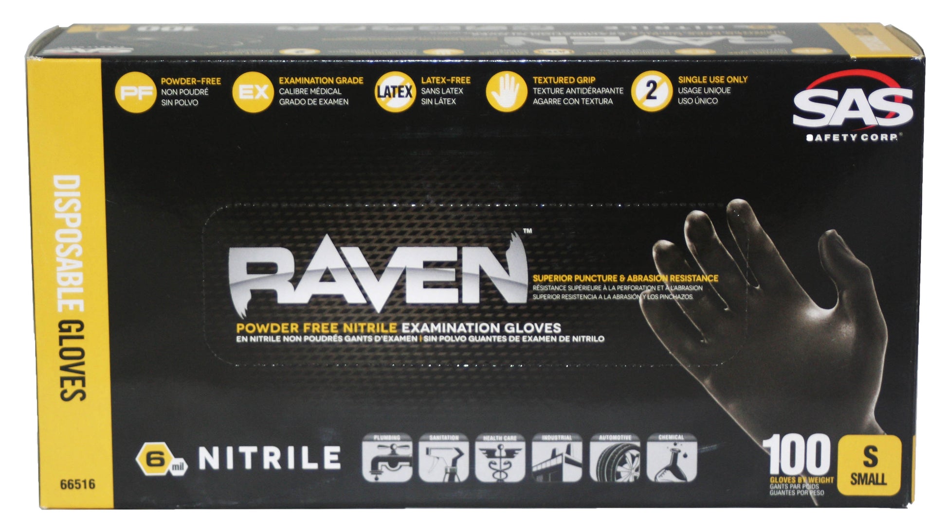 Raven Powder-Free Nitrile Gloves