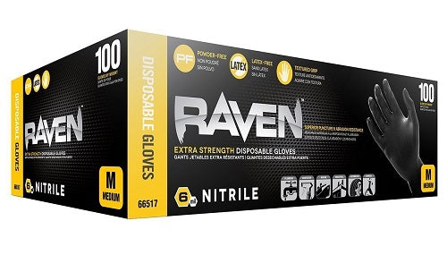 Raven Examination Grade Disposable Nitrile Gloves (300 Pack) (Medium)