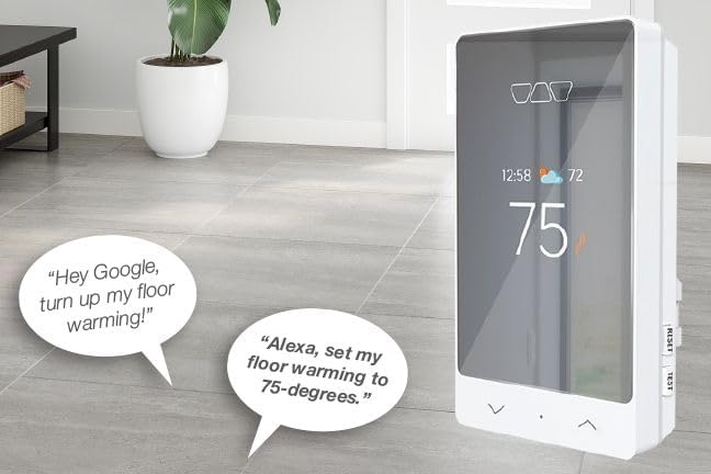Ditra-Heat-E-RS1 Smart Thermostat -Floor Sensors, Energy Tracking, GFCI