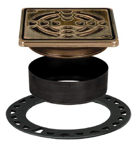 Kerdi-Drain Grate Kit, 4" Oil Rubbed Bronze