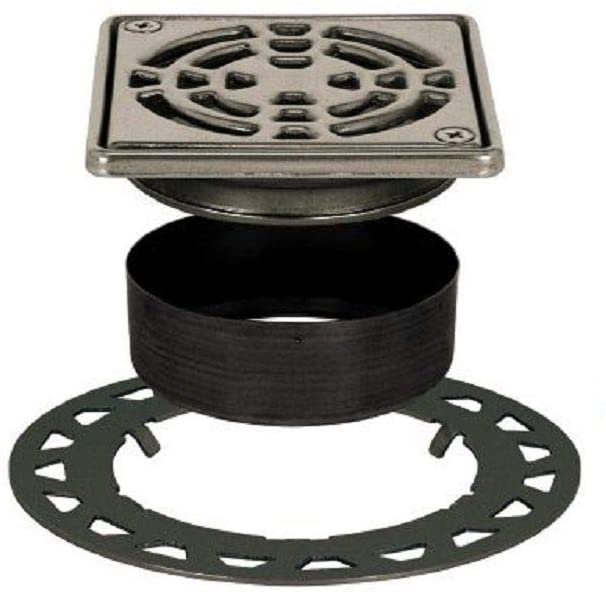 Schluter Systems KERDI-DRAIN Shower Grate Kit 6" Stainless Steel Square