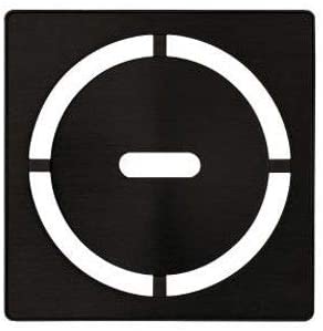 Kerdi 4 Inch Square Stainless Steel Grate - Pure Design Matte Black