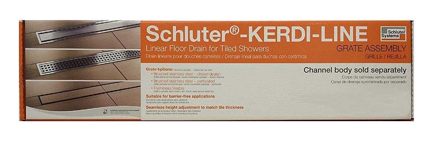 Kerdi-Line Frameless 60" Tileable Grate Assembly (KL1DRE150)