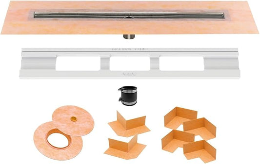 Kerdi Line Shower Drain - 40" Stainless Steel Channel Body - KL1V60E100