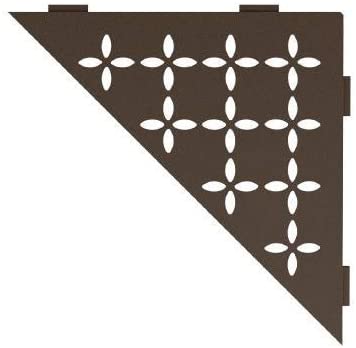 Triangular Corner Shelf-E - Floral Design -Bronze (SES1D5TSOB)