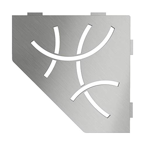 Pentagon Corner Shelf-E - Curve Design - Brushed Stainless Steel (SES2D6EB)