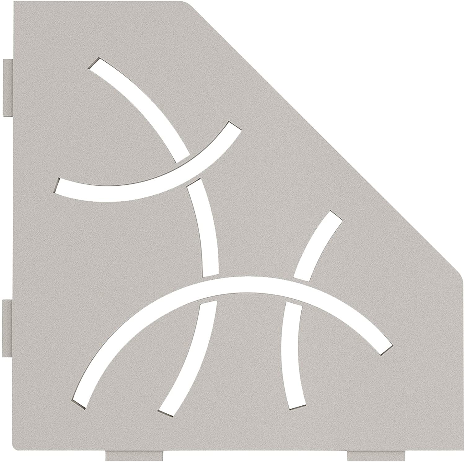 Pentagonal Corner Shelf-E - Curve Design - Greige (SES2D6TSBG)